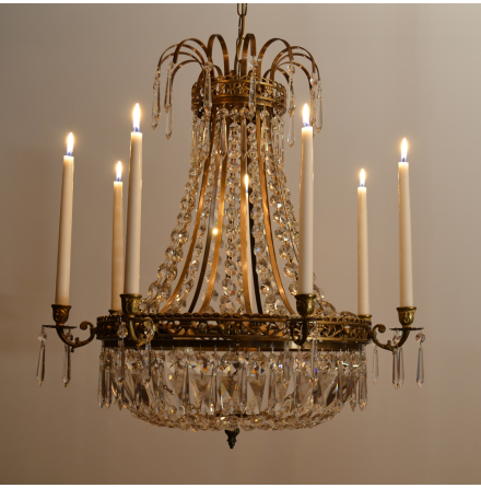 Gustaviansk kristallkrona V�duren